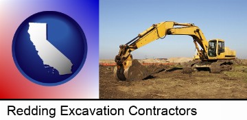 excavation project equipment in Redding, CA