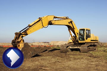 excavation project equipment - with Washington, DC icon