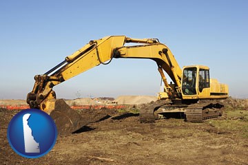 excavation project equipment - with Delaware icon