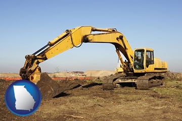 excavation project equipment - with Georgia icon