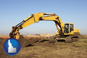 excavation project equipment - with Idaho icon