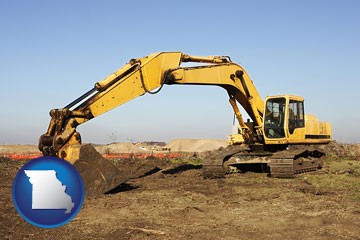 excavation project equipment - with Missouri icon