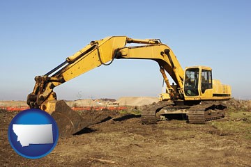 excavation project equipment - with Montana icon