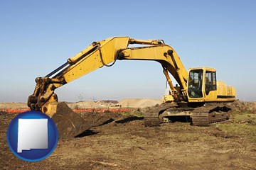 excavation project equipment - with New Mexico icon