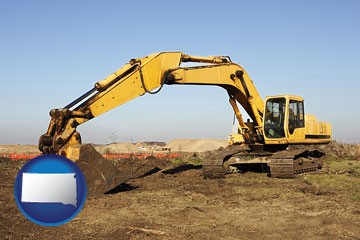 excavation project equipment - with South Dakota icon